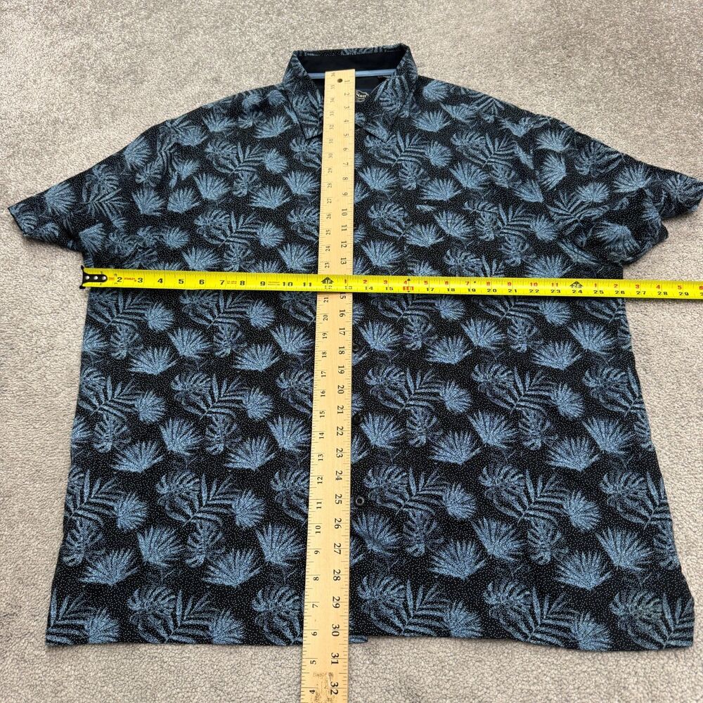 Nat Nast Luxury Originals Silk Cotton Button Down Shirt Men XL Blue Black Floral - Picture 8 of 13
